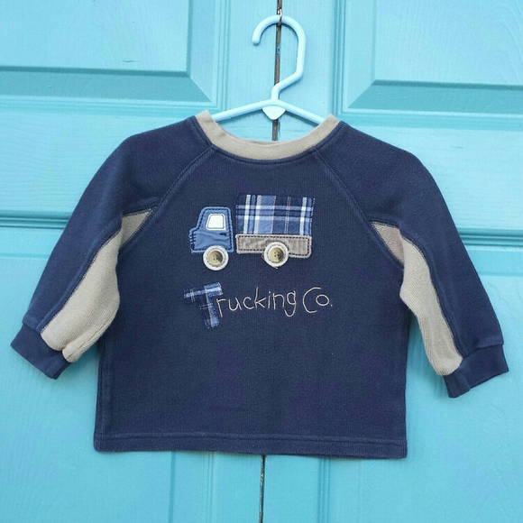 KRU 2-Pc. Set Tan Corduroy Overalls & Navy Shirt - Picture 3 of 16